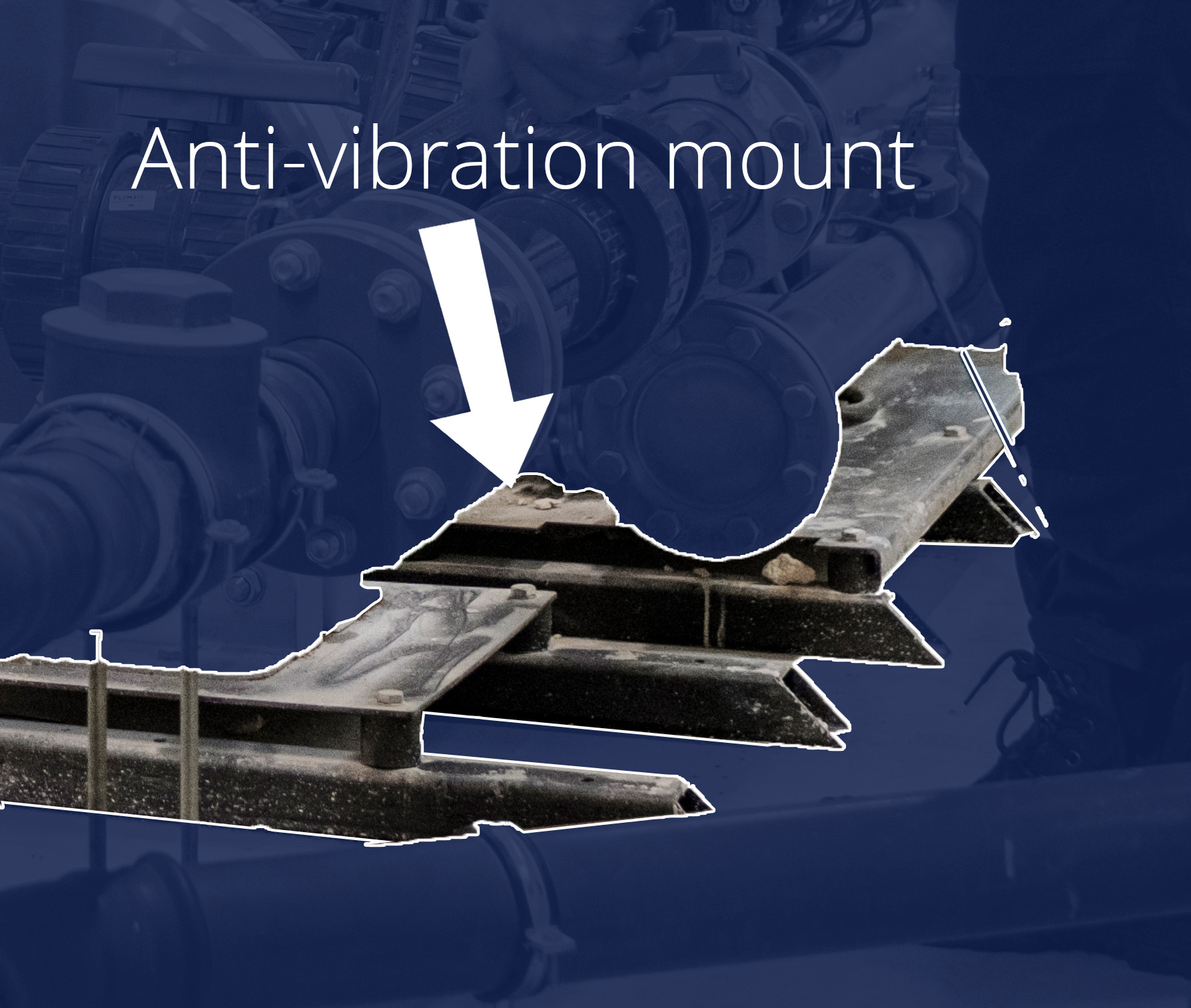 A photo of an anti-vibration mount