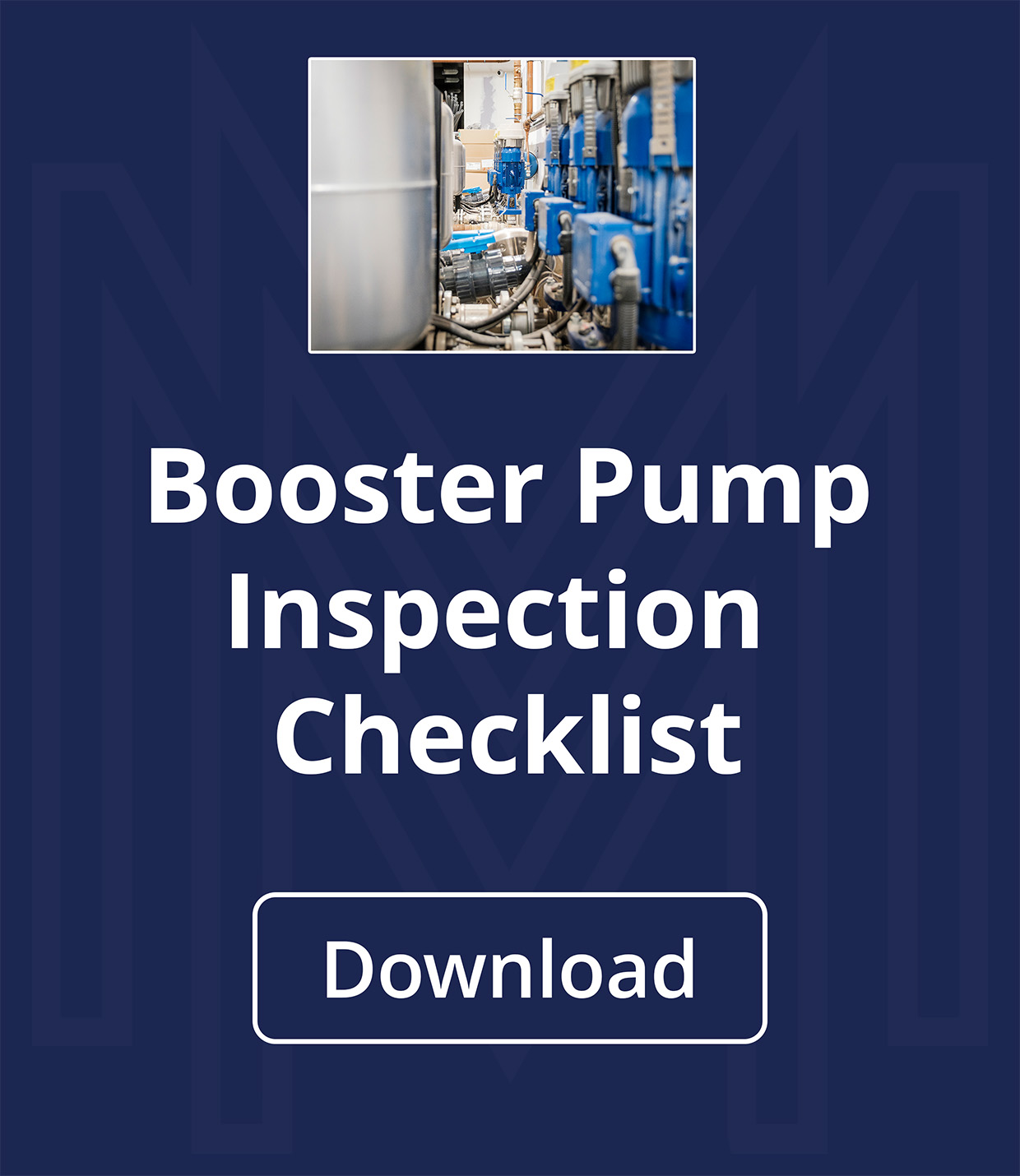 An image promoting our free booster pump inspection checklist