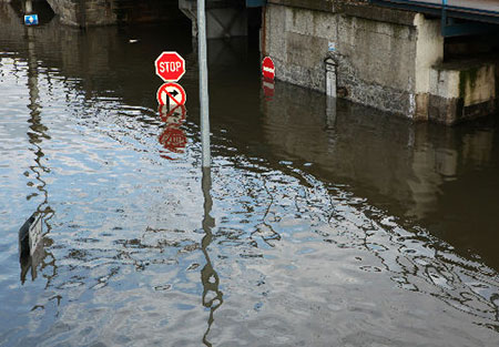 An image of a flooded area