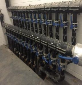 A series of booster pumps