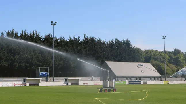 Mawdsleys Portable LRI system being used on a football pitch