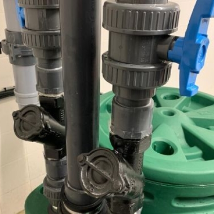 Wastewater pump installation