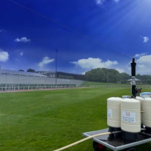 An image of our Long Range Irrigator on a rugby field