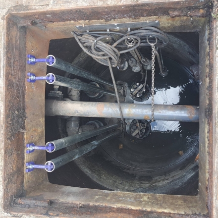 An image of a sump and two storm water pumps repaired by our engineers