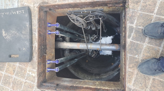 An image of a sump and two storm water pumps repaired by our engineers