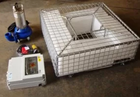 An image of a floating pump setup